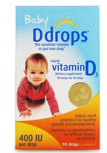 BABY DDROPS - 嬰兒維他命D3滴劑 2.5毫升(平行進口貨)