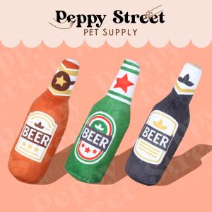 Peppy Street 狗狗寵物用品 發聲玩具 可樂 啤酒 飲品造型 (啡色) 打卡道具 耐咬磨牙[M12]