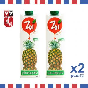 華園 - Zoi 菠蘿汁 (100%濃縮果汁) 1公升 (兩支裝)